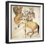 Astrological Image: a Centaur and a Lion-null-Framed Giclee Print