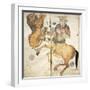 Astrological Image: a Centaur and a Lion-null-Framed Giclee Print