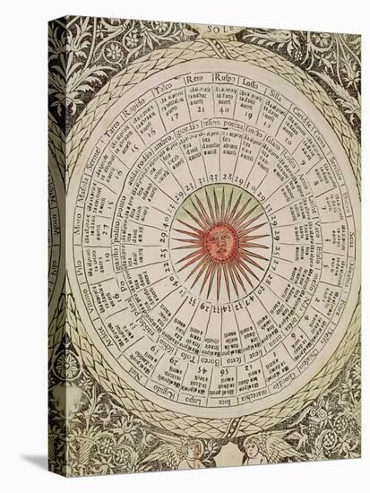 Astrological Table of the Sun, from the "Book of Good and Bad Fortune"-null-Stretched Canvas
