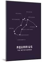 Astrology Chart Aquarius-null-Mounted Poster