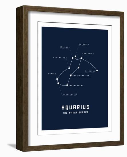 Astrology Chart Aquarius-null-Framed Art Print