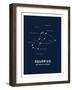 Astrology Chart Aquarius-null-Framed Art Print