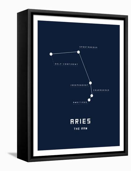 Astrology Chart Aries-null-Framed Stretched Canvas