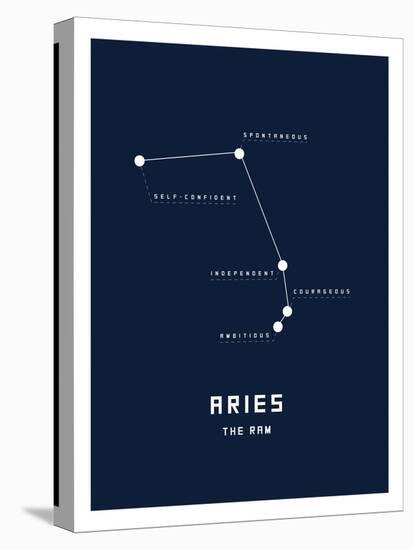 Astrology Chart Aries-null-Stretched Canvas