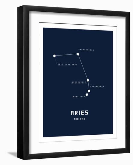 Astrology Chart Aries-null-Framed Art Print