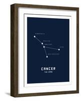 Astrology Chart Cancer-null-Framed Art Print