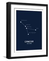 Astrology Chart Cancer-null-Framed Art Print