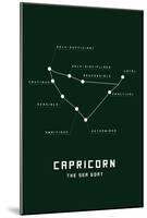 Astrology Chart Capricorn-null-Mounted Poster