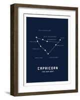 Astrology Chart Capricorn-null-Framed Art Print