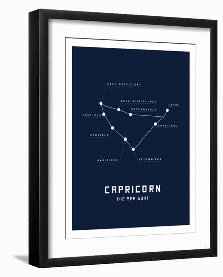 Astrology Chart Capricorn-null-Framed Art Print