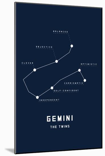 Astrology Chart Gemini-null-Mounted Poster