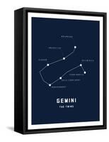 Astrology Chart Gemini-null-Framed Stretched Canvas