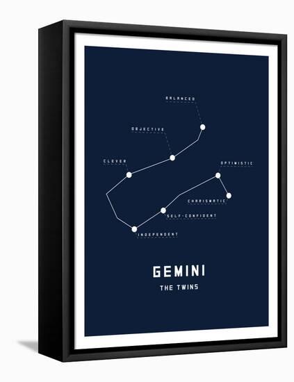 Astrology Chart Gemini-null-Framed Stretched Canvas