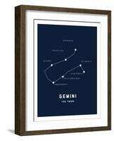 Astrology Chart Gemini-null-Framed Art Print