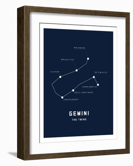 Astrology Chart Gemini-null-Framed Art Print