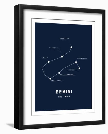 Astrology Chart Gemini-null-Framed Art Print