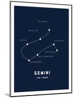 Astrology Chart Gemini-null-Mounted Art Print