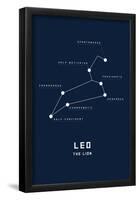 Astrology Chart Leo-null-Framed Poster