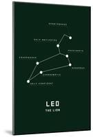 Astrology Chart Leo-null-Mounted Poster