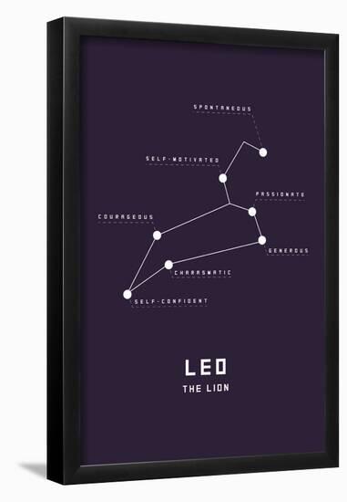 Astrology Chart Leo-null-Framed Poster