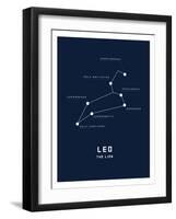 Astrology Chart Leo-null-Framed Art Print