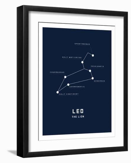 Astrology Chart Leo-null-Framed Art Print