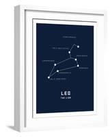 Astrology Chart Leo-null-Framed Art Print