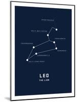 Astrology Chart Leo-null-Mounted Art Print