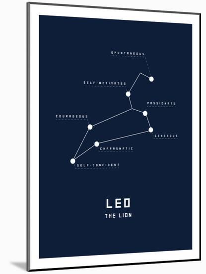 Astrology Chart Leo-null-Mounted Art Print