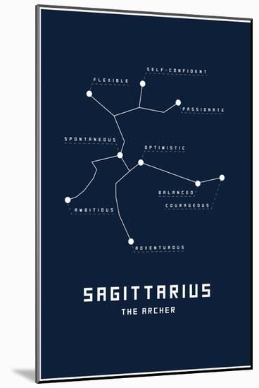 Astrology Chart Sagittarius-null-Mounted Poster