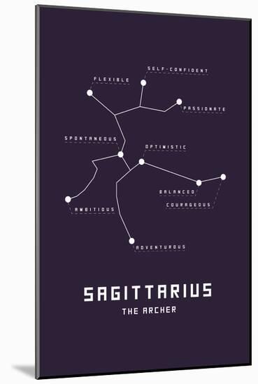 Astrology Chart Sagittarius-null-Mounted Poster