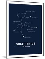Astrology Chart Sagittarius-null-Mounted Art Print