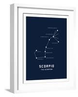 Astrology Chart Scorpio-null-Framed Art Print