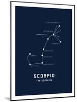 Astrology Chart Scorpio-null-Mounted Art Print