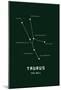 Astrology Chart Taurus-null-Mounted Poster