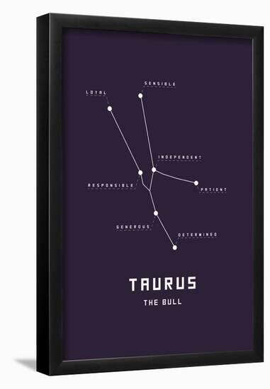 Astrology Chart Taurus-null-Framed Poster