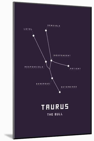 Astrology Chart Taurus-null-Mounted Poster