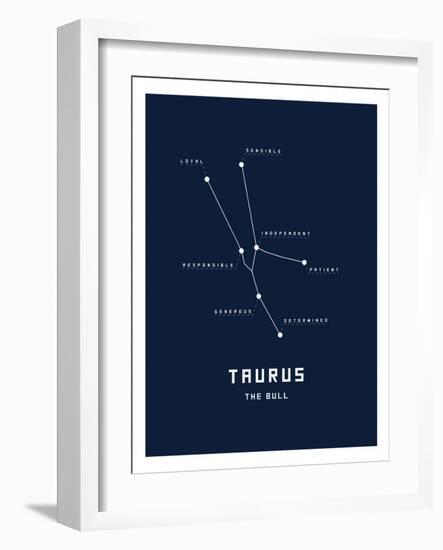 Astrology Chart Taurus-null-Framed Art Print