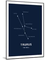 Astrology Chart Taurus-null-Mounted Art Print