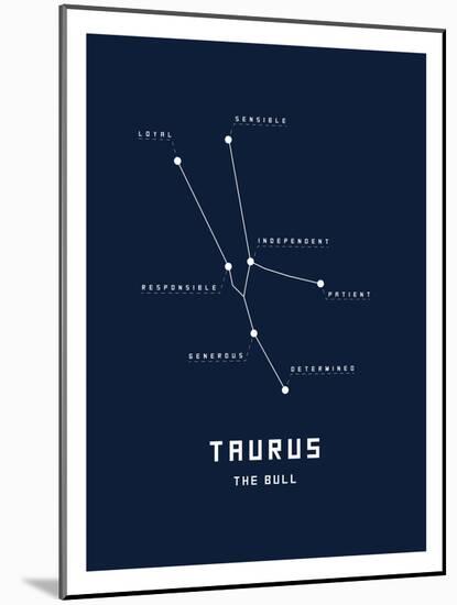 Astrology Chart Taurus-null-Mounted Art Print