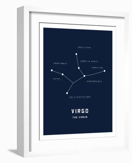 Astrology Chart Virgo-null-Framed Art Print