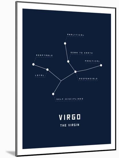 Astrology Chart Virgo-null-Mounted Art Print