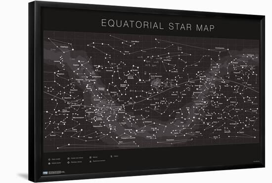 Astrology - Equatorial Star Map-Trends International-Framed Poster