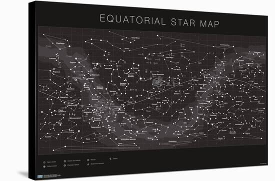 Astrology - Equatorial Star Map-Trends International-Stretched Canvas