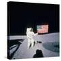 Astronaut Alan Shepard Planting American Flag on the Moon's Surface During Apollo 14 Mission-null-Stretched Canvas