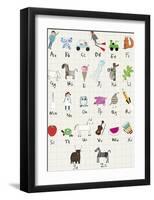 Astronaut Alphabet-Lisa Stickley-Framed Giclee Print