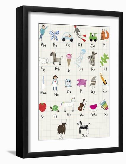 Astronaut Alphabet-Lisa Stickley-Framed Giclee Print