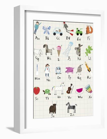 Astronaut Alphabet-Lisa Stickley-Framed Giclee Print