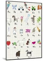 Astronaut Alphabet-Lisa Stickley-Mounted Giclee Print