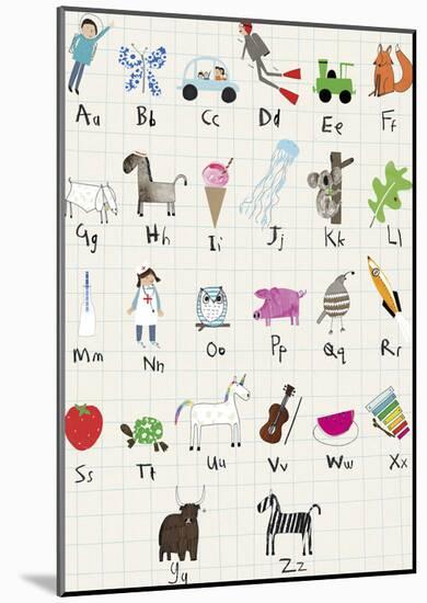 Astronaut Alphabet-Lisa Stickley-Mounted Giclee Print